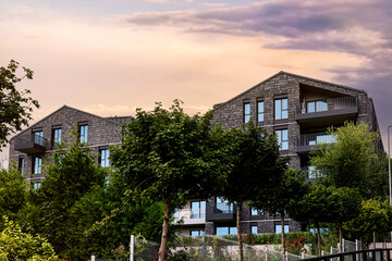 Modern apartment building. Residential house development