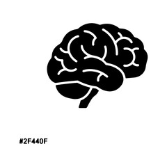 Brain icon with transparent background