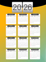 Modern 2026 Full Page Calendar Layout