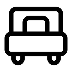 single bed icon for illustration
