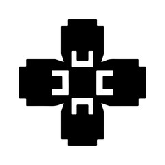 Cross shape icon with transparent background