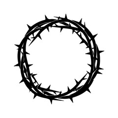 Crown of thorns with transparent background