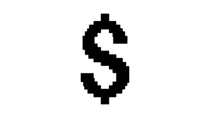 Dollar sign icon with transparent background