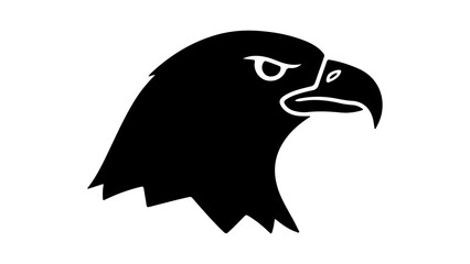 Eagle head profile with transparent background