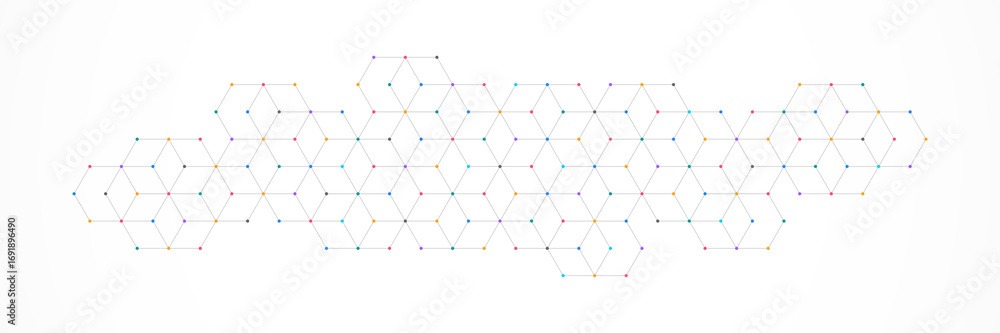 Aufkleber hexagons pattern. geometric abstract background with simple hexagonal elements. creative idea for me