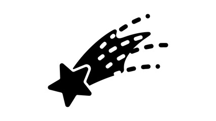 Falling star with transparent background