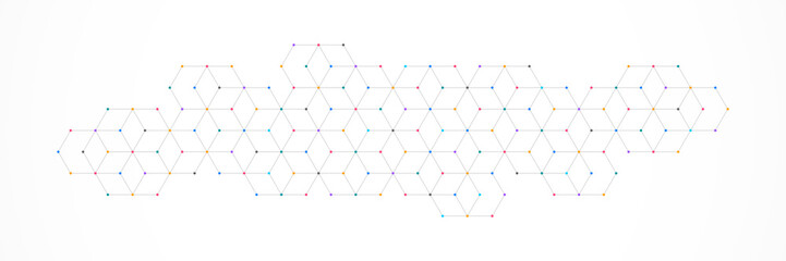 Hexagons pattern. Geometric abstract background with simple hexagonal elements. Creative idea for medical, technology or science design