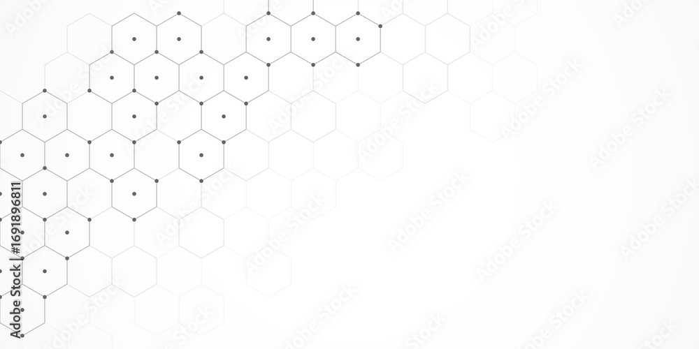 Poster hexagons pattern. geometric abstract background with simple hexagonal elements. creative idea for me