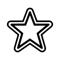 Five pointed star outline with transparent background