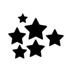 Obraz premium Five stars with transparent background