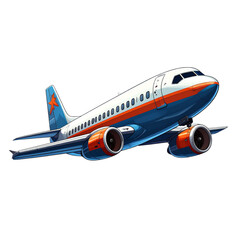 White isolated passenger plane taking off