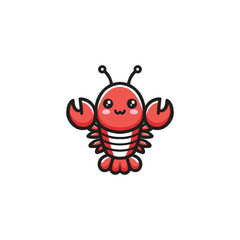 cartoon cute shrimp.