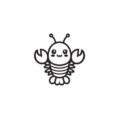 cartoon cute shrimp.