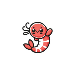 Seafood restaurant  Stylized image of shrimp logo template