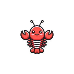 cartoon cute shrimp.
