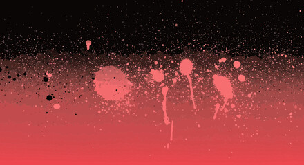 Abstract ink splatter design with red gradient background, ideal for backgrounds