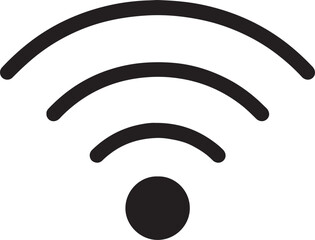 Wi-Fi Wireless Connection Signal Line icon Vector Illustration
