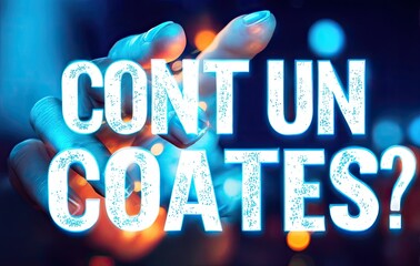 A hand, seemingly robotic, hovers over a glowing question, "CONT UN COATES?