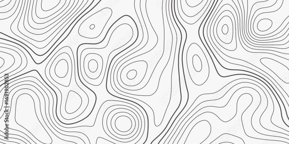 Aufkleber abstract design with seamless pattern with lines topographic map. geographic mountain relief. the wh