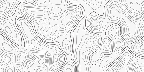 Abstract design with seamless pattern with lines topographic map. geographic mountain relief. the white on black contours topography stylized height of the lines. geographic contour map paper texture.