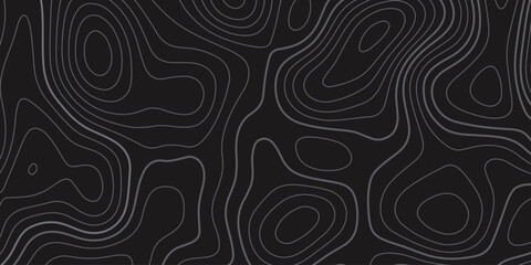 Abstract design with seamless pattern with lines topographic map. geographic mountain relief. the black on gray contours topography stylized height of the lines. geographic contour map paper texture.