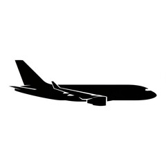 Vector art of commercial airplane silhouette