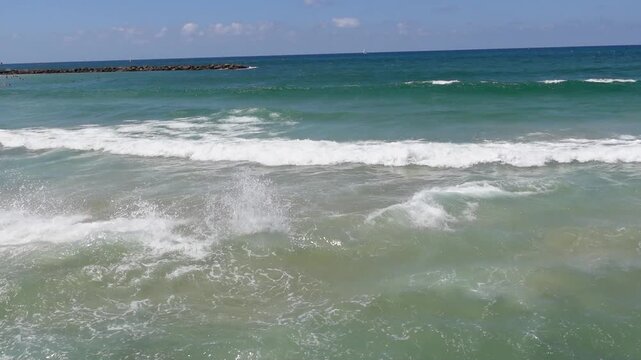 Tel Aviv in Israel the city with most beautiful beaches and view of historic old Jaffa and landmarks