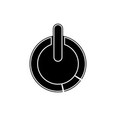 Vector art of black power button icon