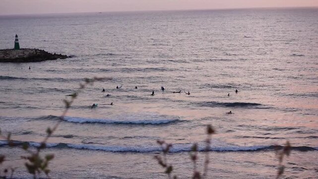 Tel Aviv in Israel the city with most beautiful beaches and view of historic old Jaffa and landmarks