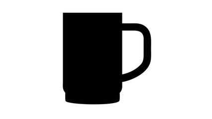 Black mug silhouette icon illustration
