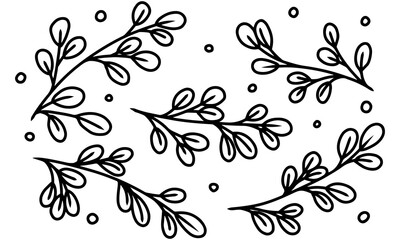 Moringa leaf motif background
