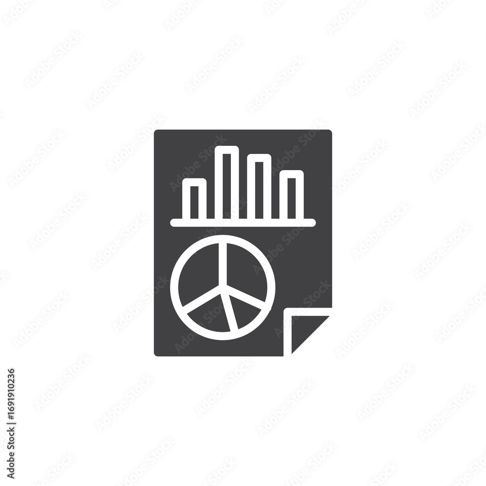 Poster document report solid vector icon
