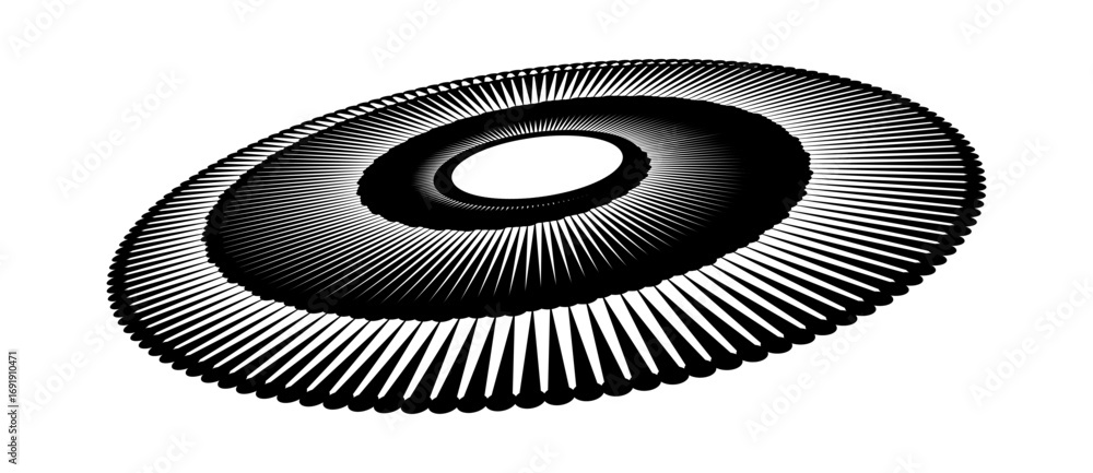 Poster spiral with lines and dots as dynamic abstract vector background or logo or icon. artistic illustrat
