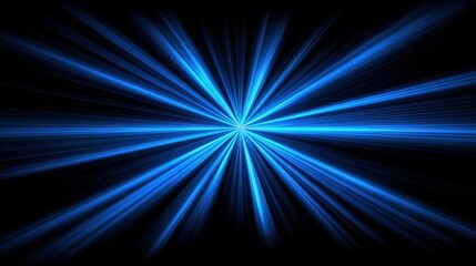 Fototapeta premium Geometric blue light burst with symmetrical pattern suitable for contemporary branding and corporate designs 