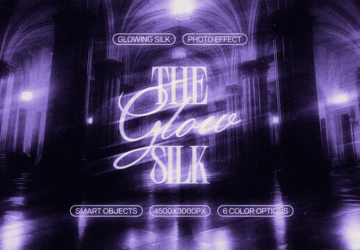 Silk Glow Photo Effect Mockup