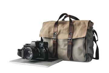 Durable photography bag designed for carrying cameras and lenses.