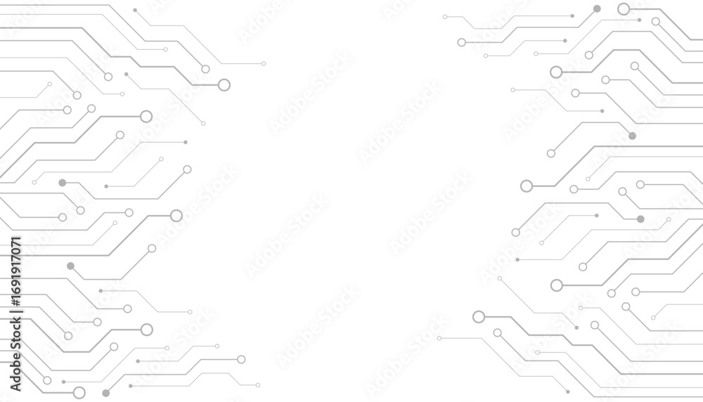 Poster abstract tech background: minimalist circuit board pattern
