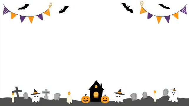 Animated Halloween Border, A Festive Template for Business Marketing, Email Campaigns, and Sale Announcements