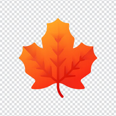 Autumn Leaf Icon for Seasonal Designs