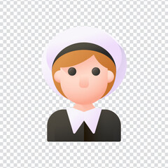 Male Pilgrim Icon for Thanksgiving History