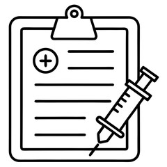 Health Pass Line Art Vector Design