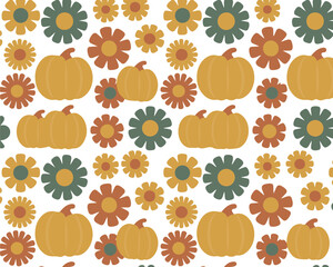Boho Pumpkins Fall Vector, Leopard Pumpkin Pattern Design