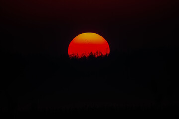 sunset in the mountains