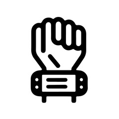 Wristband Ticket Minimalist Black Icon Event Pass