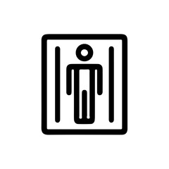 Restroom Sign Minimalist Black Icon Event Facility