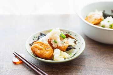 キャベツのレンジ蒸し　おろしポン酢がけ