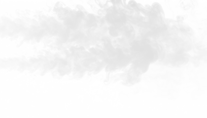 PNG of white smoke forming soft horizontal band across center, isolated vapor effect, ideal for background, overlay, minimal design, atmosphere, texture, abstract, air flow, gentle mist.