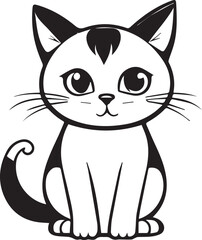 Curious Cat Sitting Silhouette Playful Kitten Vector Design Sleeping Cat on Windowsill Silhouette Cat Stretching Silhouette Art Elegant Cat Profile Vector
