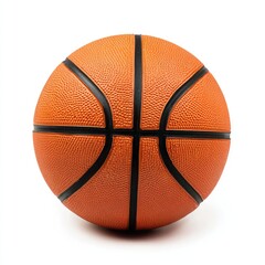 Orange basketball against white background