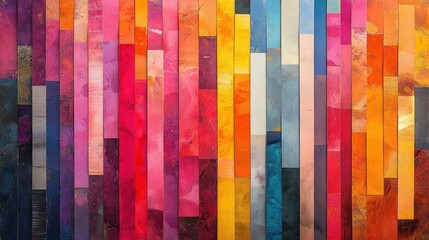 Colorful painting of a wall with many different colors